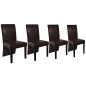 vidaXL Sillas de comedor 4 unidades cuero sintético marrón oscuro vidaXL Sillas de comedor 4 unidades cuero sintético marrón oscuro