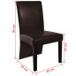 vidaXL Sillas de comedor 4 unidades cuero sintético marrón oscuro vidaXL Sillas de comedor 4 unidades cuero sintético marrón oscuro