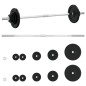 vidaXL Juego de barra con discos 30 kg hierro fundido vidaXL Juego de barra con discos 30 kg hierro fundido
