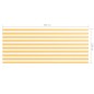 vidaXL Toldo para balcón tela oxford blanco y amarillo 120x300 cm