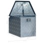 vidaXL Caja de aluminio 737/381x410x460 mm plateada vidaXL Caja de aluminio 737/381x410x460 mm plateada