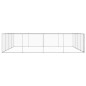 vidaXL Perrera de exterior de acero galvanizado 760x760x185 cm