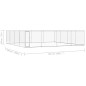vidaXL Perrera de exterior de acero galvanizado 760x760x185 cm