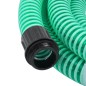 vidaXL Manguera de succión con conectores de latón PVC verde 29 mm 25m vidaXL Manguera de succión con conectores de latón PVC verde 29 mm 25m