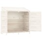 vidaXL Cobertizo de jardín madera de abeto maciza blanco 102x52x112 cm vidaXL Cobertizo de jardín madera de abeto maciza blanco 102x52x112 cm