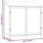 vidaXL Cobertizo de jardín madera de abeto maciza blanco 102x52x112 cm vidaXL Cobertizo de jardín madera de abeto maciza blanco 102x52x112 cm