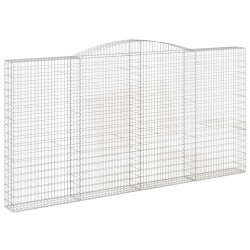 vidaXL Cesta gaviones forma arco hierro galvanizado 400x30x200/220 cm