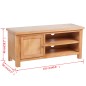 vidaXL Mueble para el televisor madera maciza roble 103x36x46 cm 