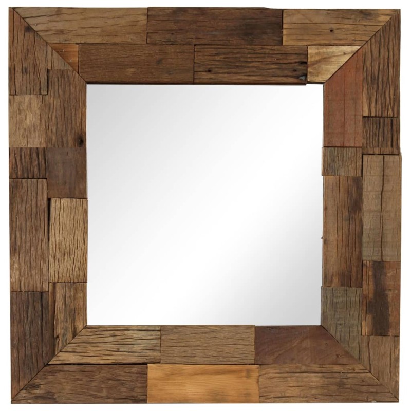 vidaXL Espejo de madera reciclada maciza 50x50 cm vidaXL Espejo de madera reciclada maciza 50x50 cm