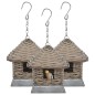 vidaXL Casas para pájaros 3 unidades mimbre