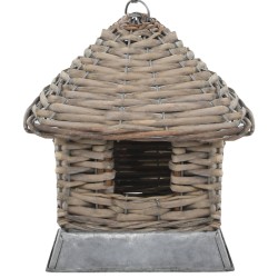 vidaXL Casas para pájaros 3 unidades mimbre