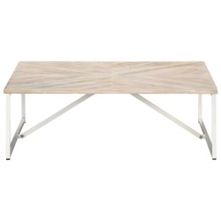 vidaXL Mesa de centro de madera maciza de mango 110x110x36 cm