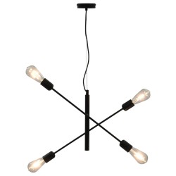 vidaXL Lámpara de techo negro E27