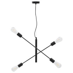 vidaXL Lámpara de techo negro E27
