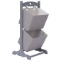 vidaXL Cesta de almacenaje de 2 piezas madera gris oscuro 35x35x72 cm vidaXL Cesta de almacenaje de 2 piezas madera gris oscuro 35x35x72 cm