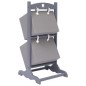 vidaXL Cesta de almacenaje de 2 piezas madera gris oscuro 35x35x72 cm vidaXL Cesta de almacenaje de 2 piezas madera gris oscuro 35x35x72 cm
