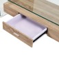 vidaXL Mesa de centro de vidrio templado transparente 98x45x31 cm vidaXL Mesa de centro de vidrio templado transparente 98x45x31 cm