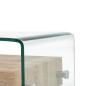 vidaXL Mesa de centro de vidrio templado transparente 98x45x31 cm vidaXL Mesa de centro de vidrio templado transparente 98x45x31 cm