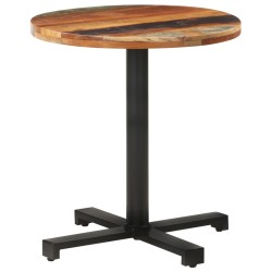 vidaXL Mesa de bistró redonda madera maciza reciclada Ø70x75 cm