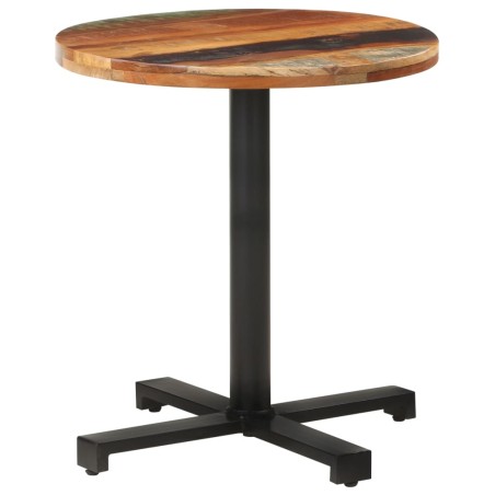 vidaXL Mesa de bistró redonda madera maciza reciclada Ø70x75 cm