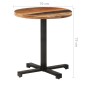 vidaXL Mesa de bistró redonda madera maciza reciclada Ø70x75 cm vidaXL Mesa de bistró redonda madera maciza reciclada Ø70x75 cm
