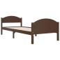 vidaXL Estructura de cama madera maciza pino marrón oscuro 90x200 cm