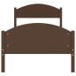 vidaXL Estructura de cama madera maciza pino marrón oscuro 90x200 cm