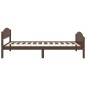 vidaXL Estructura de cama madera maciza pino marrón oscuro 90x200 cm