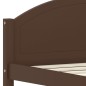 vidaXL Estructura de cama madera maciza pino marrón oscuro 90x200 cm