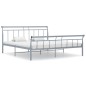 vidaXL Estructura de cama de metal gris 180x200 cm vidaXL Estructura de cama de metal gris 180x200 cm