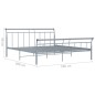 vidaXL Estructura de cama de metal gris 180x200 cm vidaXL Estructura de cama de metal gris 180x200 cm