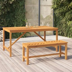 vidaXL Banco de jardín madera maciza de acacia 110 cm