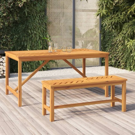 vidaXL Banco de jardín madera maciza de acacia 110 cm
