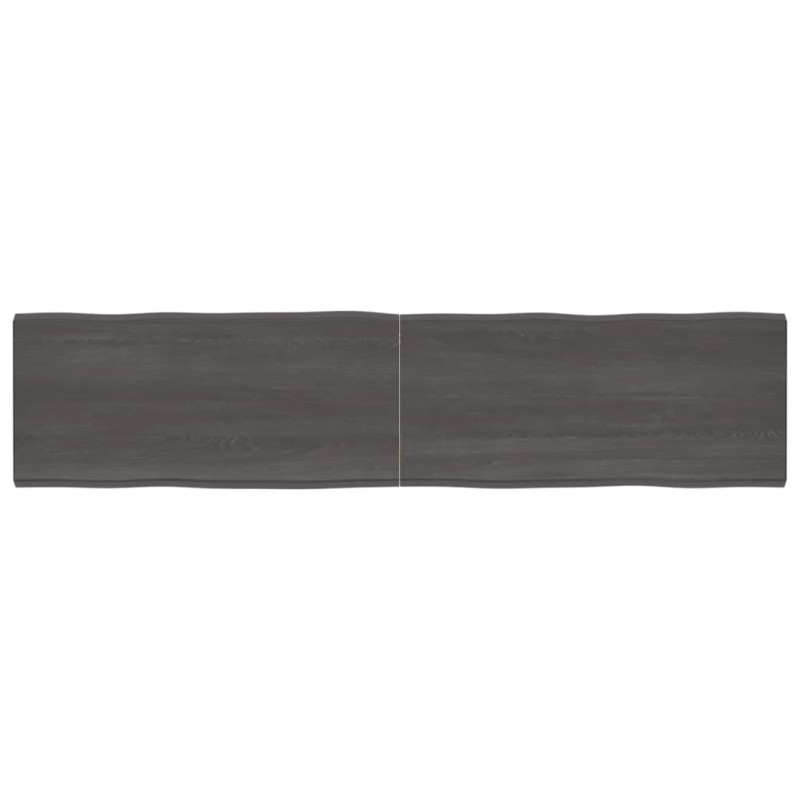 vidaXL Tablero mesa madera tratada borde vivo marrón 220x50x(2-6) cm vidaXL Tablero mesa madera tratada borde vivo marrón 220x50x(2-6) cm