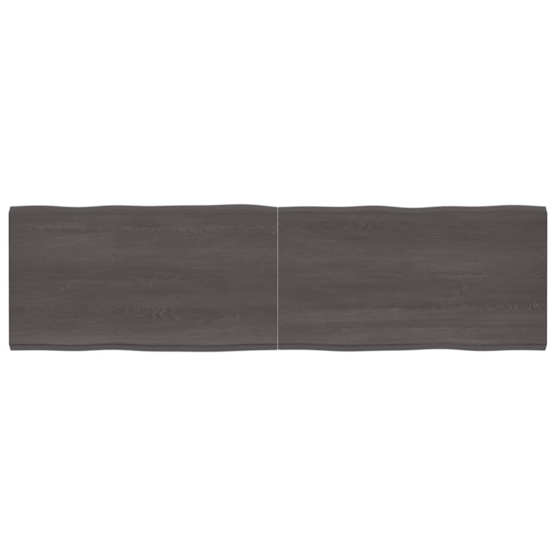 vidaXL Tablero mesa madera tratada borde vivo marrón 220x60x(2-6) cm vidaXL Tablero mesa madera tratada borde vivo marrón 220x60x(2-6) cm