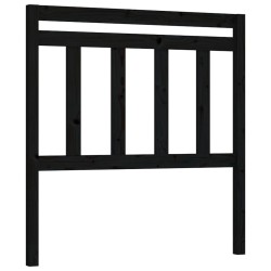 vidaXL Cabecero de cama madera maciza de pino negro 81x4x100 cm