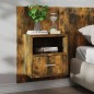 vidaXL Mesita de noche de pared 2 unidades color roble ahumado vidaXL Mesita de noche de pared 2 unidades color roble ahumado