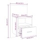 vidaXL Mesita de noche de pared 2 unidades color roble ahumado vidaXL Mesita de noche de pared 2 unidades color roble ahumado