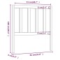 vidaXL Cabecero de cama madera maciza de pino 81x4x100 cm