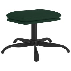 vidaXL Reposapiés de tela verde oscuro 60x60x36 cm