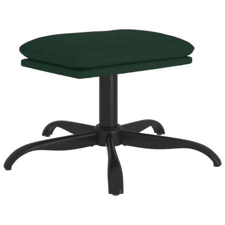 vidaXL Reposapiés de tela verde oscuro 60x60x36 cm