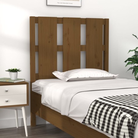 vidaXL Cabecero de cama madera maciza pino marrón miel 80,5x4x100 cm