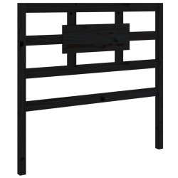 vidaXL Cabecero de cama madera maciza de pino negro 80,5x4x100 cm