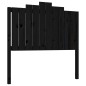 vidaXL Cabecero de cama madera maciza de pino negro 106x4x110 cm vidaXL Cabecero de cama madera maciza de pino negro 106x4x110 cm