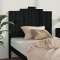 vidaXL Cabecero de cama madera maciza de pino negro 106x4x110 cm vidaXL Cabecero de cama madera maciza de pino negro 106x4x110 cm