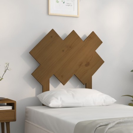 vidaXL Cabecero de cama madera maciza pino marrón miel 72,5x3x81 cm