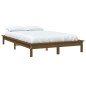 vidaXL Estructura de cama madera maciza pino marrón miel 140x200 cm
