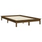 vidaXL Estructura de cama madera maciza pino marrón miel 140x200 cm