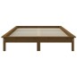 vidaXL Estructura de cama madera maciza pino marrón miel 140x200 cm