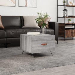 vidaXL Mesa de centro madera de ingeniería gris Sonoma 50x50x40 cm